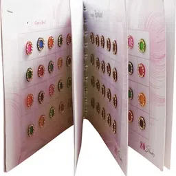 qubix Woman Best 120 Bindi Page 4 flaps stone colors. face Multicolor Bindis-picture-19