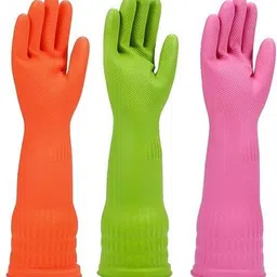 drehotry Cleaning Rubber Hand gloves, Dishwashing Gloves for Kitchen Wet and Dry Disposable Glove Set-picture-13
