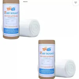 the hobby bounty Pure Cotton Wool Roll For wound, Makeup Remover, Baby Care (200g) Gauze Medical Dressing-picture-15