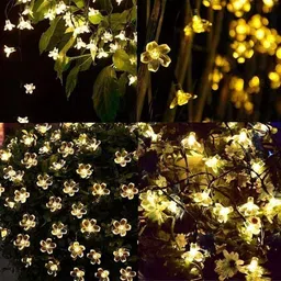 sarvavikri 14 LEDs 4 m Yellow Steady Flower Rice Lights-picture-10