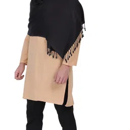 axolotl Solid Viscose Men Black Stole image 4