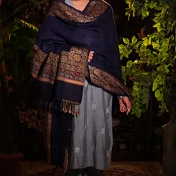 STSHAWLS Acrylic Self Design Women Shawl image 3