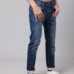 cantabil Men Regular Mid Rise Blue Jeans image 4