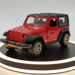 ramshree Red Die-Cast THAR SUV Toy Car with Openable Doors & Pull Back Action image 1