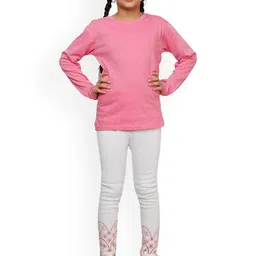 IndiWeaves Girls Pack Of 3 Bottom Printed Woolen Ankle Length Leggings image 4