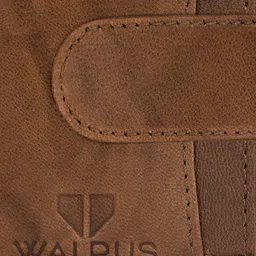 Walrus Men Brown Premium Genuine Leather Two-Fold Wallet With RFID Protection image 5