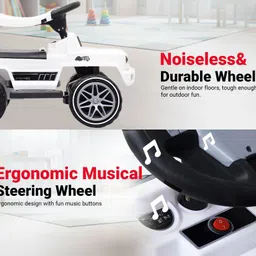 odelee Stylish Hummer Plus Ride On Car For Kids With Music & Lights Parental Push Handle Car Tricycle image 5