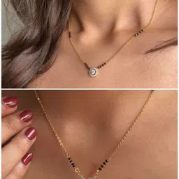 vriva jewels Vriva Stylish Mangalsutra for women Alloy Mangalsutra-picture-24