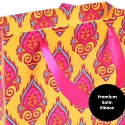 sapco Paper Bags for Gifting on Weddings, Festive Occasions and Birthdays. Premium Thick Card"Desi Groove" Gift Paper Bag - Medium (23 x 33 x 9 CM) Printed Party Bag image 2