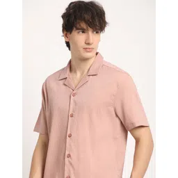 the bear house Men Regular Fit Solid Club Collar Casual Shirt-picture-13