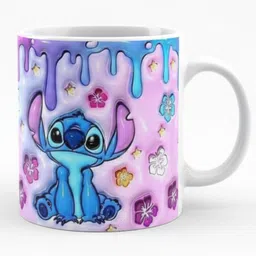 aaravgraphics Stitch 'Pastel Slime Drip' Aesthetic - Trendy Gen Z Gift Ceramic Coffee Mug-picture-28