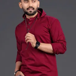 spoque Men Washed Cotton Blend Straight Kurta-picture-28