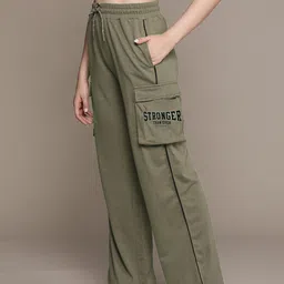 patche Women Solid Olive Track Pants image 3