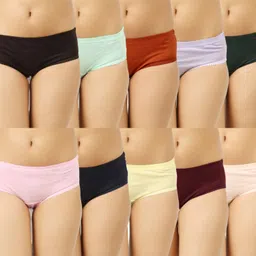 vaishma Pack of 10 Women Hipster Multicolor Panty-picture-12