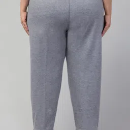 style prezone Women Regular Fit Grey Wool Trousers image 2