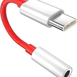 RS3Gadgets Red, White Type C to 3.5 mm Audio Jack Connector Phone Converter-picture-32