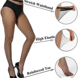 b f l Women Fishnet Stockings image 3