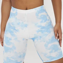 i saw it first Tie & Dye Women Blue Cycling Shorts image 5