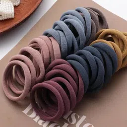 aayra Pack of 30 Elastic Rubber Band For Ponyties Hairstyle Rubber Band For Girl&women Rubber Band-picture-25
