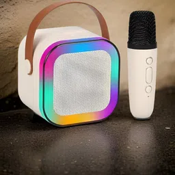 TechElectro K12 (PORTABLE BLUETOOTH SPEAKER)With Karaoke Mic RGB Light, HD Sound E-383 5 W Bluetooth Speaker-image-57