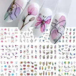 6 pc Nail Art Stickers Plus Nail Decals Nail Decoration-image-23