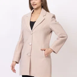 twenty me Acrylic blend Self Design Coat For Women image 3