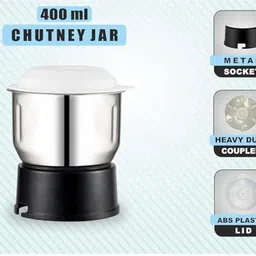 nakoda jmg JUICER MIXER GRINDER JAR SMALL STEEL WITH METAL BASE UNIVERSAL Mixer Juicer Jar image 2