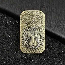 shyam sarowar Red Heater Lighter Gold Tiger Design Fancy Metal Cigarette Heater Red Flame Lighter Refillable. Pocket Lighter image 4