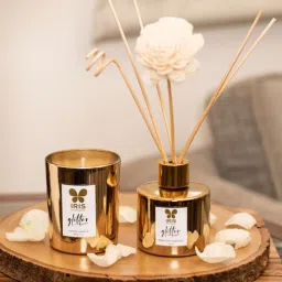 iris Glitter Golden Musk Reed Diffuser (Set Of 8) Gift Set image 1