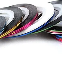 trexee 3D Design Self Adhesive Plastic Nail Art Stickers & Stripping Tape- Set of 20 image 3