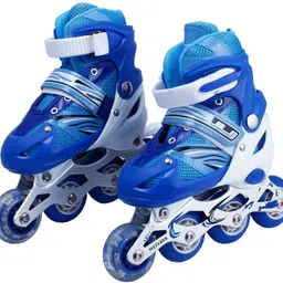assemble Inline Skates Size Adjustable All Pure PU Wheels it has Aluminum-Alloy which is Strong with LED Flash Light on Wheels In-line Skates - Size 38-42 UK image 2
