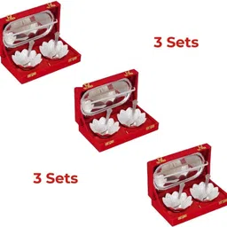qadr craaft German Silver Bowl Sets For Gift Decorative Silver Plated Dry Fruits Server Bowl, Tray, Spoon Serving Set-picture-12