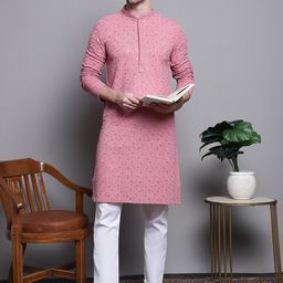 jompers Men Pure Cotton Kurta Pyjama Set-picture-38