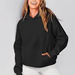 greenflair Women Full Sleeve Solid Hooded Sweatshirt-picture-10