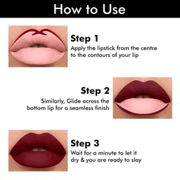 Colors Queen Color Stay Non-Transfer Waterproof Matte Lipstick - Bright Red 12 image 3