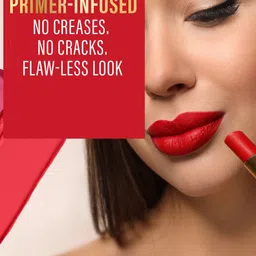 FACES CANADA 8Hr Long Stay 3-In-1 Primer-Infused Matte Lipstick - Showstopper Red 09 image 4