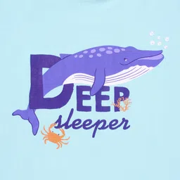 Cub McPaws Boys Blue & Grey Printed Night suit image 5