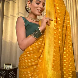 KALINI Zari Woven Design Banarasi Saree image 5