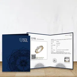 KUBERBOX Iva Love 18KT White Gold Diamond-Studded Ring - 2.0 gm image 5