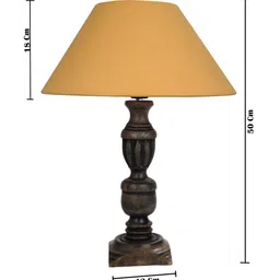 Homesake Gold-Toned Rustic Antique Frustum Table Lamp With Shade image 4