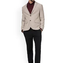 Celio Slim-Fit Notched Lapel Collar Single-Breasted Casual Blazer image 3