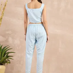 First Resort by Ramola Bachchan Women Striped Smart Tapered Fit Pleated Trousers image 2