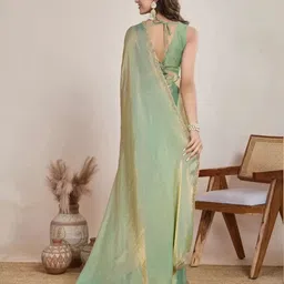 houseofcommon Embellished Mysore Chiffon, Pure Silk Saree image 2