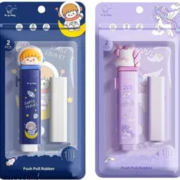 sanya traders Cute Unicorn Eraser With Cute Space Eraser(pack of 2) Non-Toxic Eraser image 1