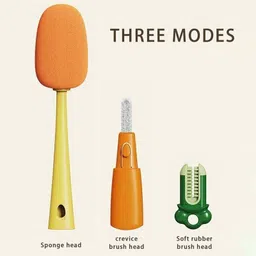 seaspirit Multi Bottle Brush Cleaning, Sponge Baby Bottle Brush, , Nipple Cleaner image 2