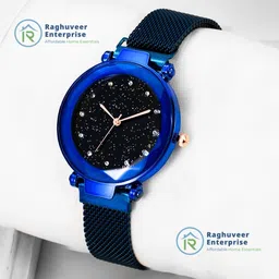 raghuveer enterprise Black Magnetic Belt Watch For Woman Analog Watch - For Women Stylish Magnetic Watch Black For Woman-picture-24