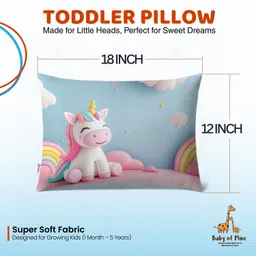 baby of mine Kids Pillow Cushion with Super Soft Fabric, 1 Month to 5 Year Microfibre Animals Baby Pillow Pack of 1 image 3