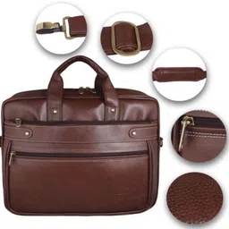 globalfile Leather Laptop Bag Office Laptop Bag Leather Laptop Sleeve Waterproof Laptop Sleeve/Cover-picture-16