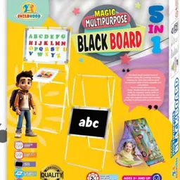 5 in 1 Black And Magnetic Board with Chalk and Duster Stand Toys for Kids-image-21