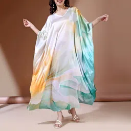 label aarna Printed Satin Blend Women Kaftan-picture-29